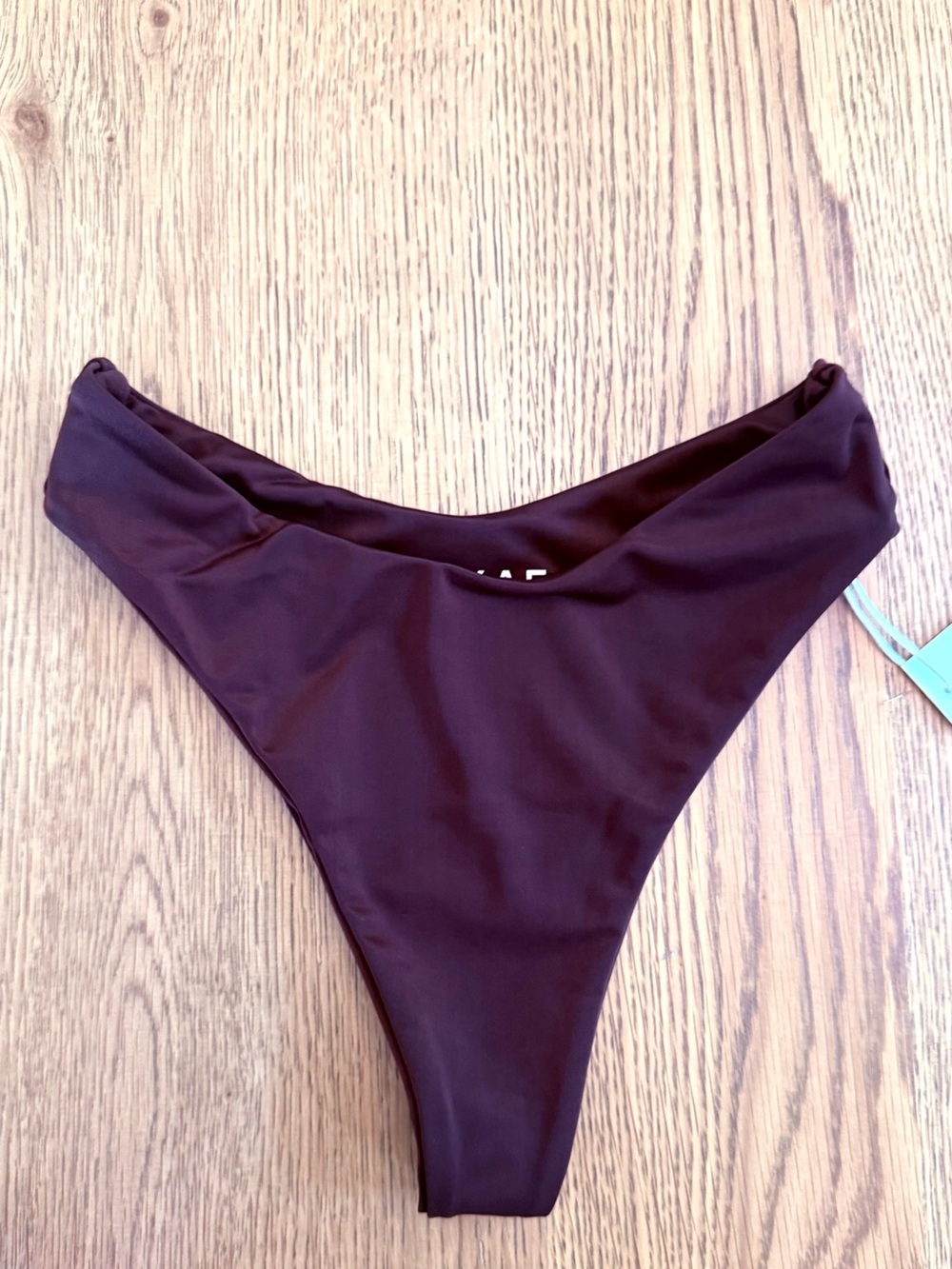 Aexae Chocolate Brown High Rise High Cut Bikini Bottom Sizes XS & S NWT